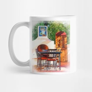 The Fireplace, Table And Door Mug